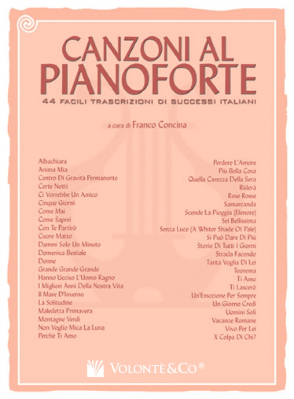 Cubierta de Canzoni Al Pianoforte Vol.1, de Franco Concina