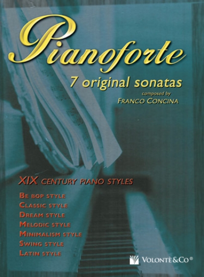 Cubierta de Pianoforte, 7 Original Sonatas, de Franco Concina