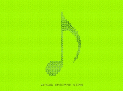 Couverture de Cahier de Musique 5 Lignes avec Interligne