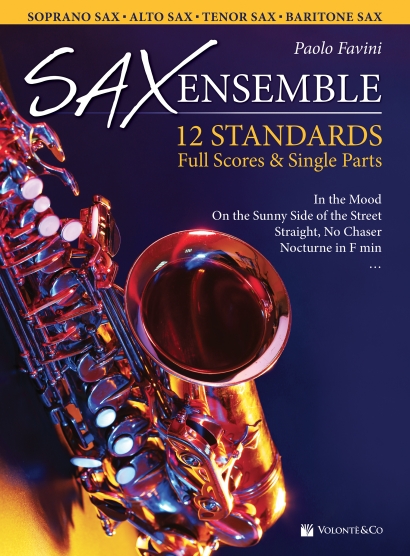 SAX ENSEMBLE - 12 STANDARDS (Full Scores &amp; Single Parts)