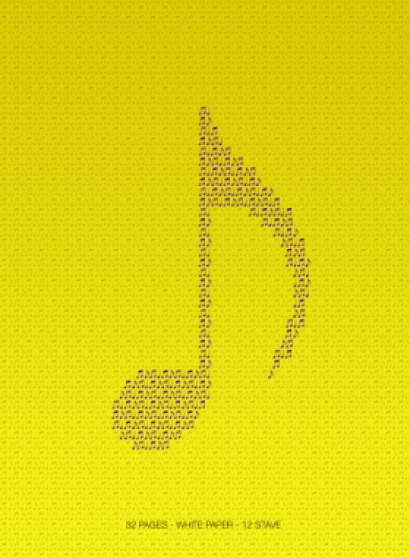 Cubierta de Cuaderno de Música 12 líneas (Carta Blanca)