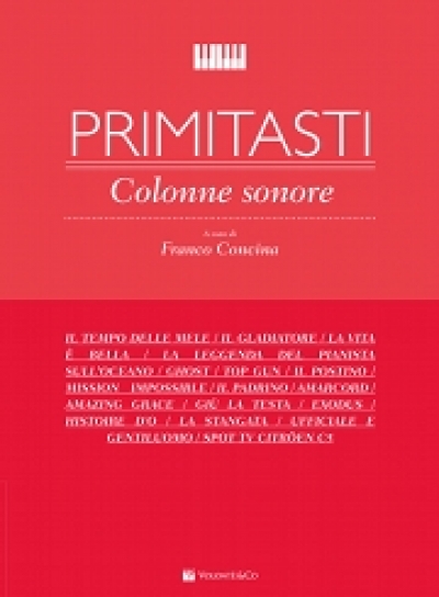 Cubierta de Primi Tasti Colonne Sonore, de Franco Concina